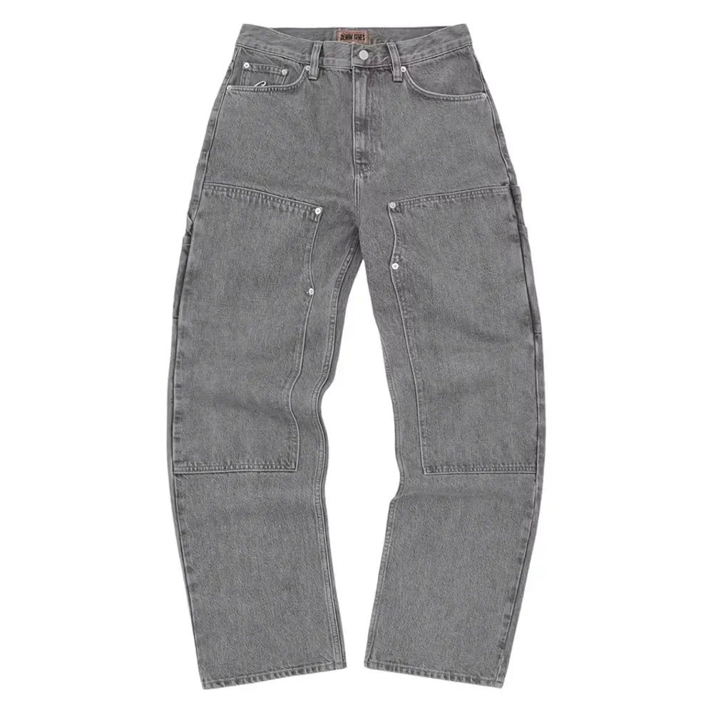 Corteiz CRTZ Embossed C-Star Denim Work Pant 'Grey’