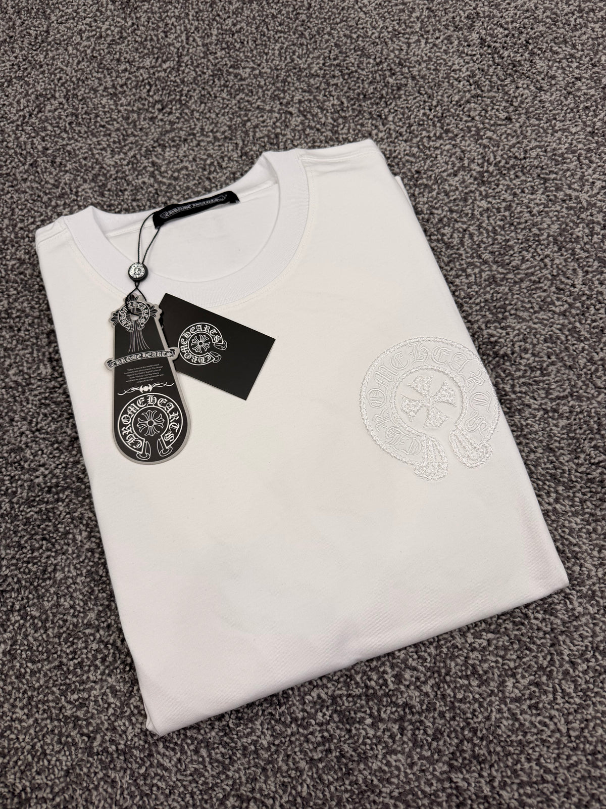 Chromehearts White Embroidered Tshirt