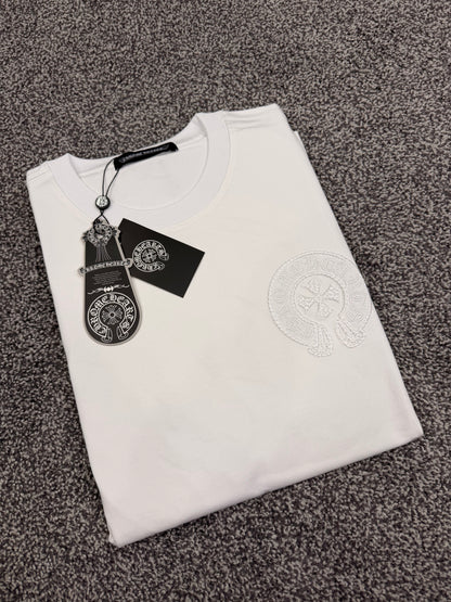 Chromehearts White Embroidered Tshirt