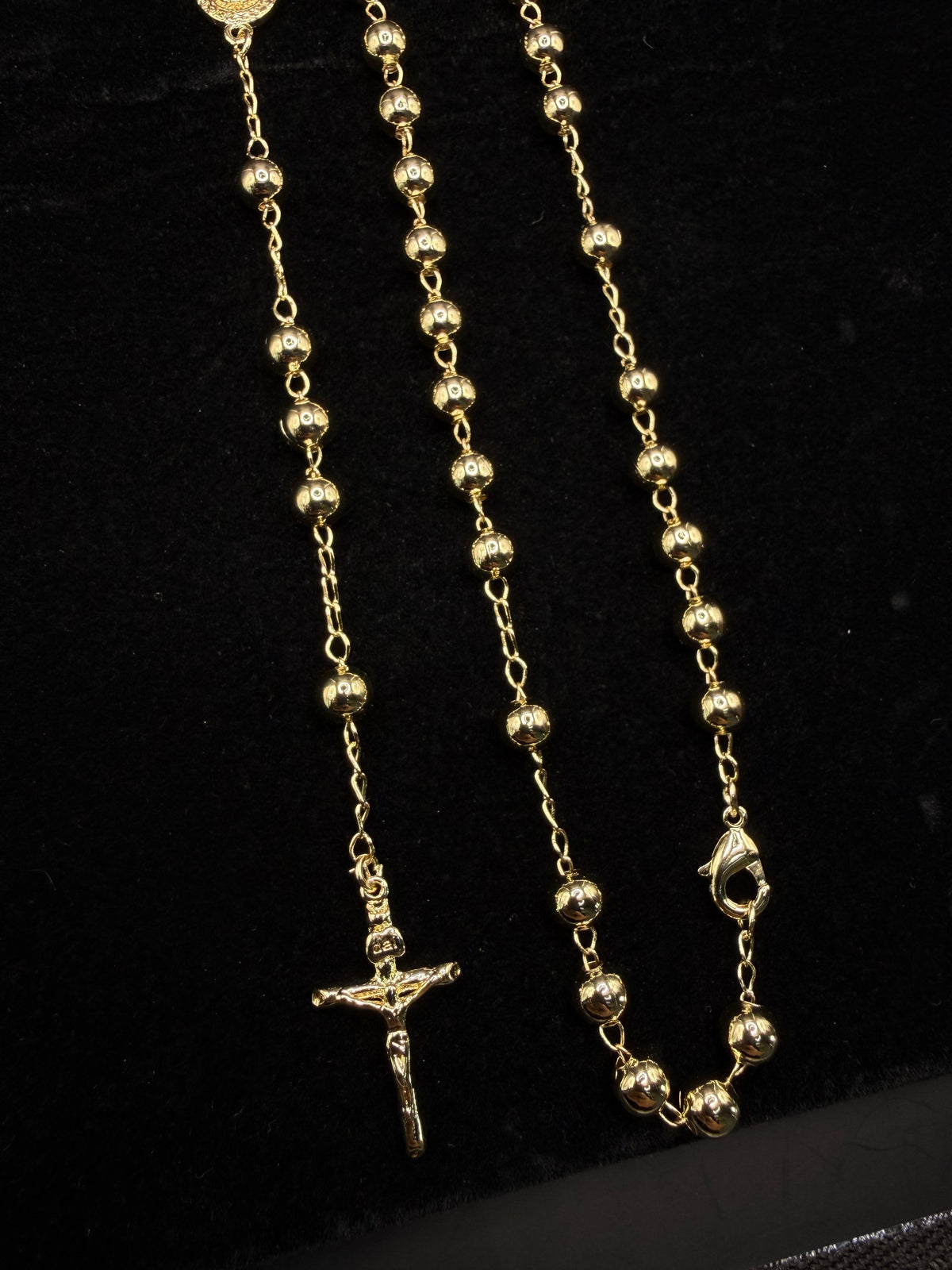 Rosario Virgen de Guadalupe Oro Laminado 14K