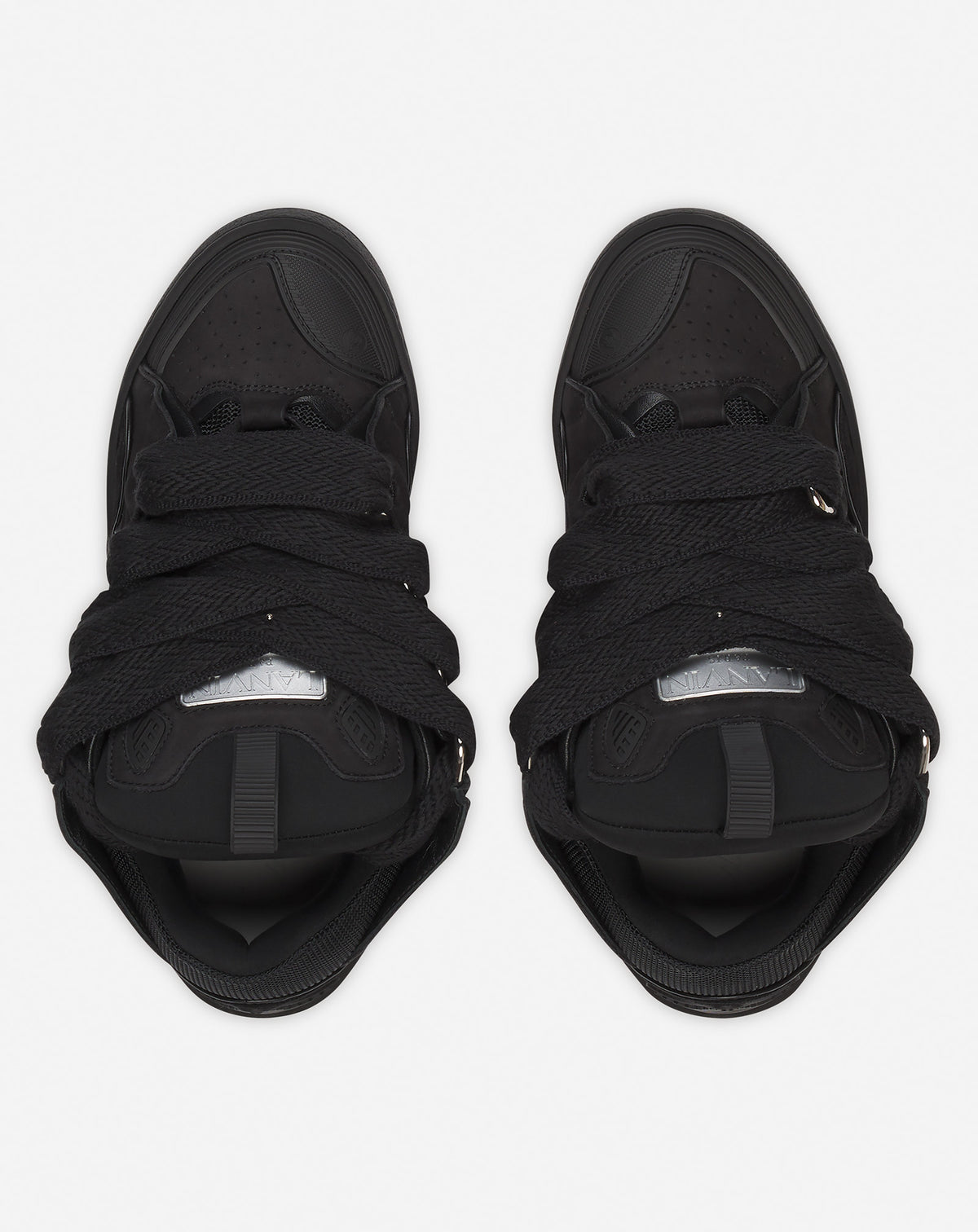 LANVIN LEATHER CURB SNEAKERS