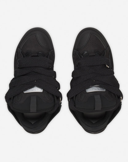 LANVIN LEATHER CURB SNEAKERS