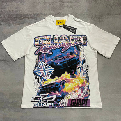 GUAPI WHITE NITRO DRIFT TEE V1  RACING T-SHIRT