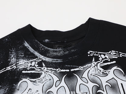 First row wings black Tshirt