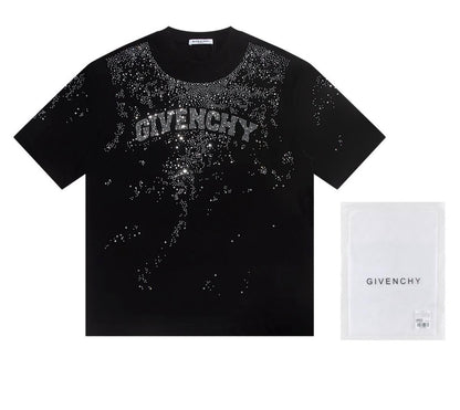 GIVENCHY RHINESTONE BLACK TEE