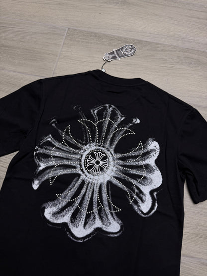 CHROMEHEARTS PRINT LOGO BLACK TSHIRT