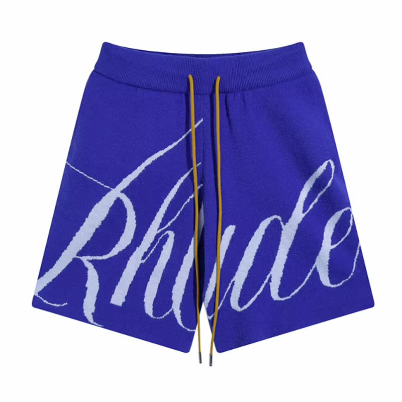 Rhude Short Algodón Azul