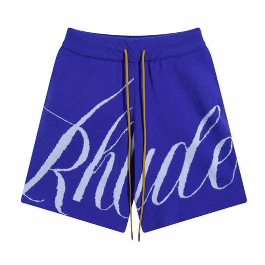 Rhude Short Algodón Azul