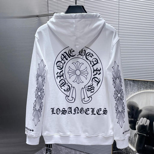 CHROMEHEARTS HORSE SHOE LOS AMGELES HOODIE WHITE