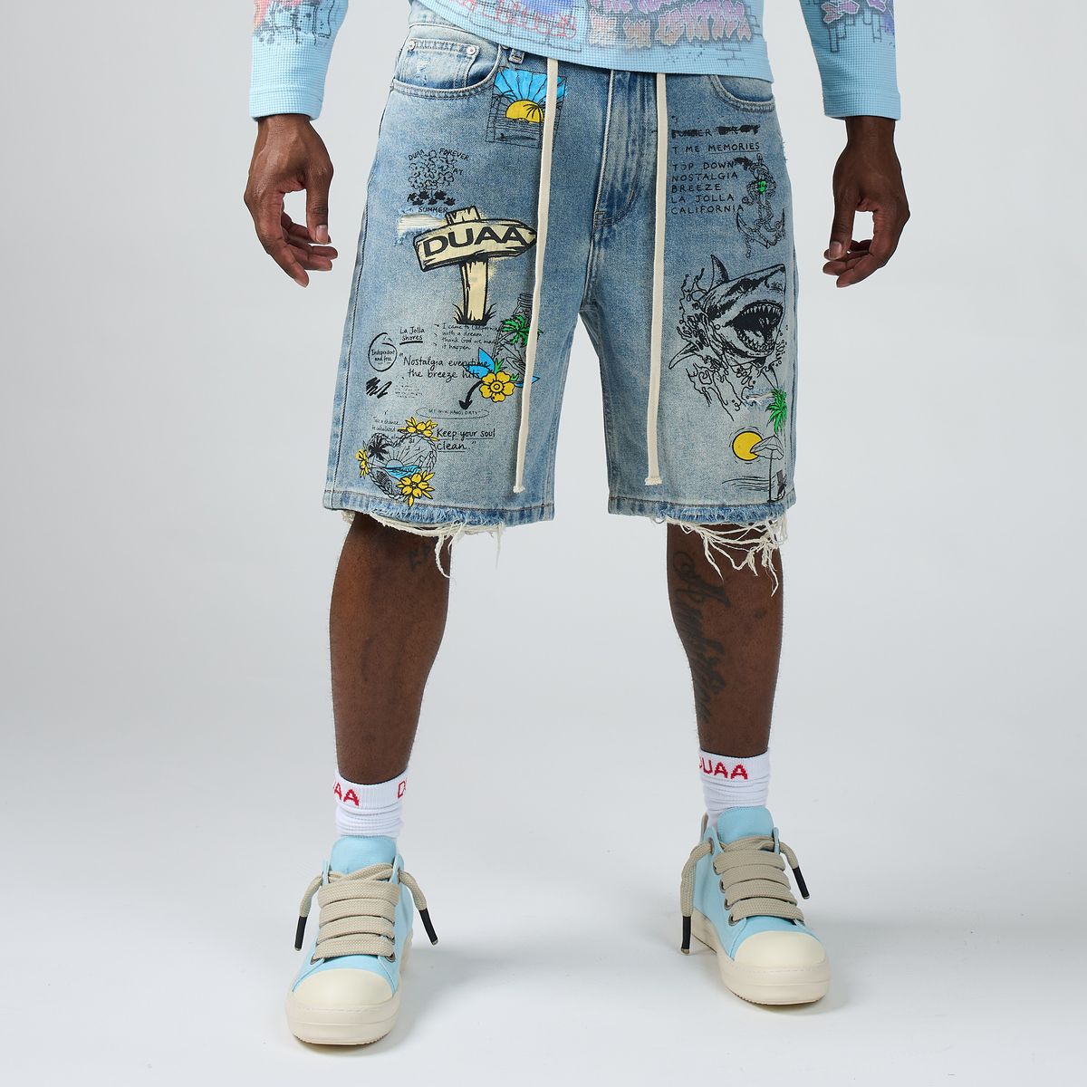 DUAA SURF BLUE SHORT
