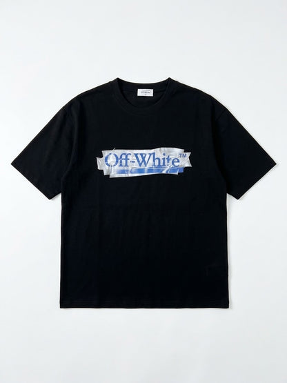 Off white silver streak black Tshirt