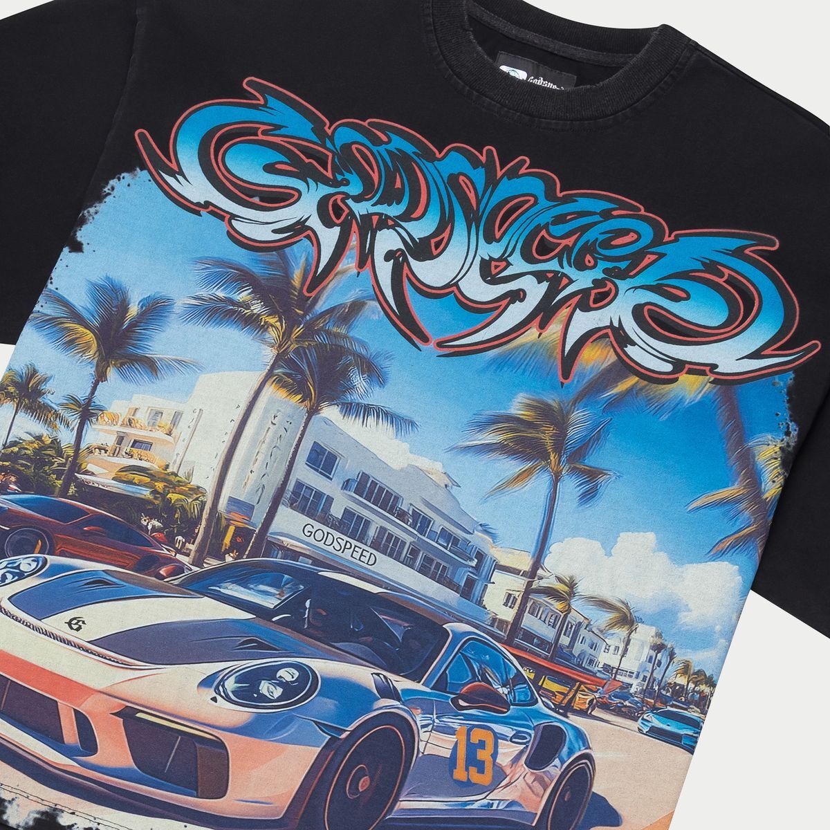 GODSPEED CAR MEET MIAMI T-SHIRT BLACK