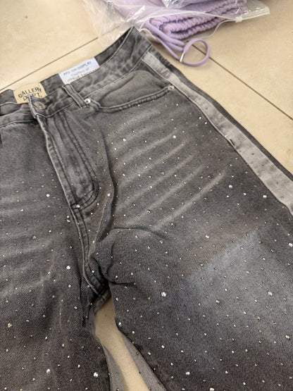 GALLERY DEPT SHORT GREY RHINESTONE 699