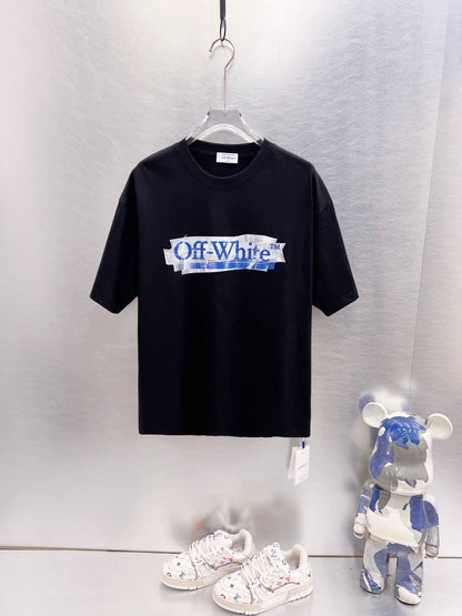 Off white silver streak black Tshirt