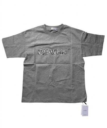Off white METALLIC Letters Grey Tshirt