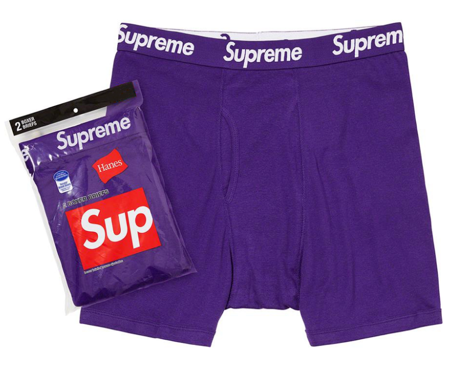 SUPREME HANES BOXER PURPLE