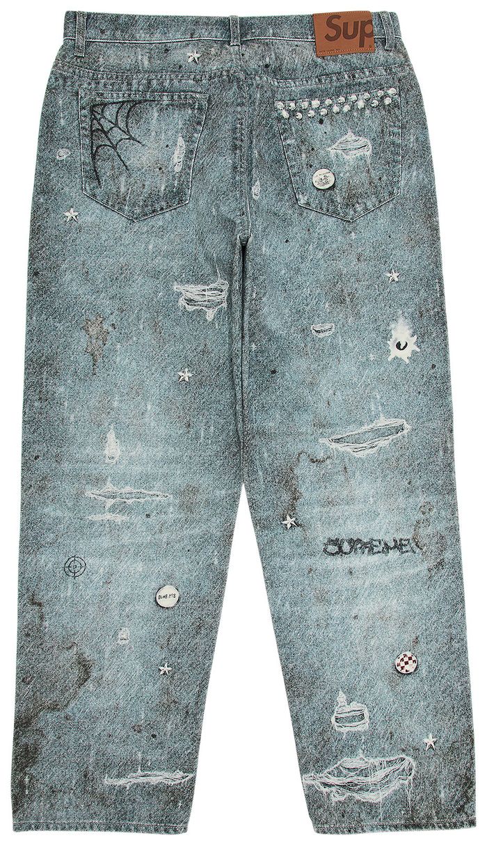 Supreme HJR Trompe L'oeil Loose Fit Jean 'Blue'