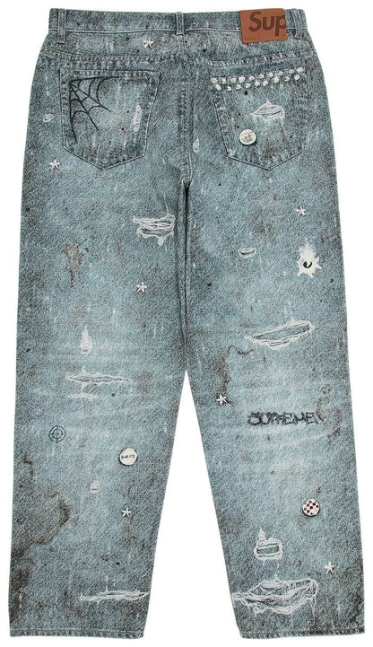 Supreme HJR Trompe L'oeil Loose Fit Jean 'Blue'