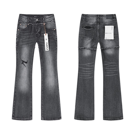 Purple Jeans Grey Flared PU214