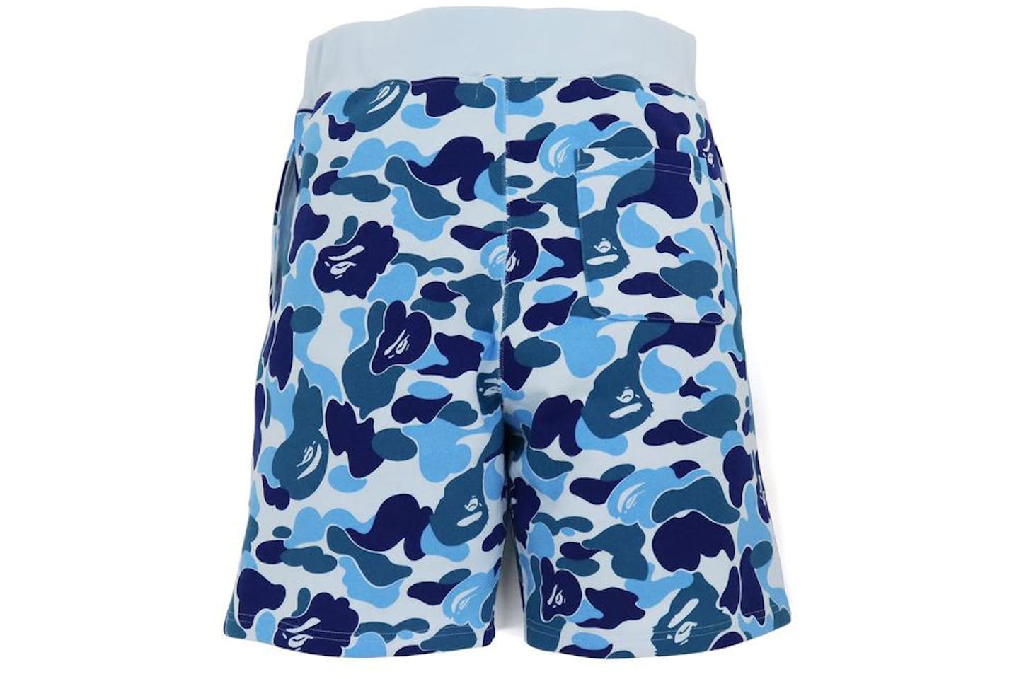 Bape ABC CAMO SHARK SWEAT SHORTS MENS Blue