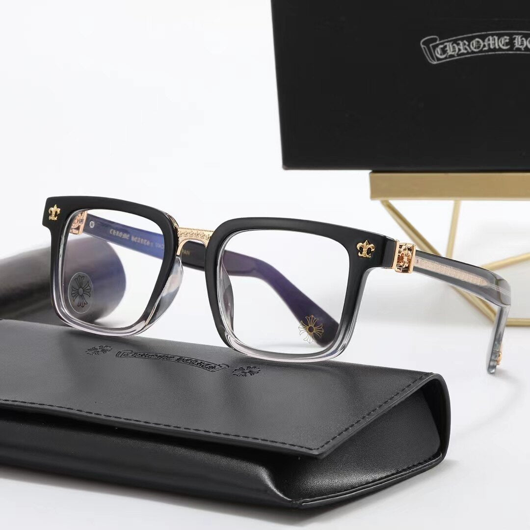 CHROMEHEARTS GLASSES BLACK AND GOLD