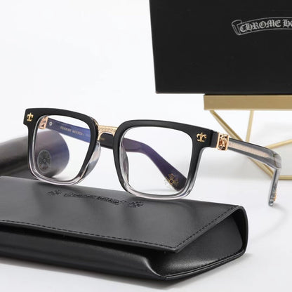 CHROMEHEARTS GLASSES BLACK AND GOLD