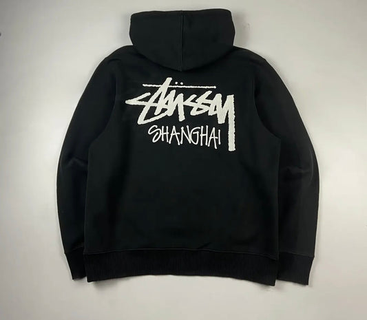 Stussy Shanghai Chapter Black Hoodie