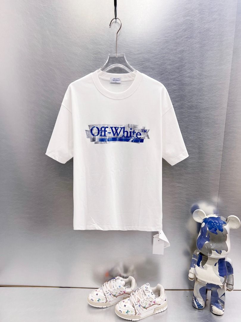 Off white Silver streak white Tshirt