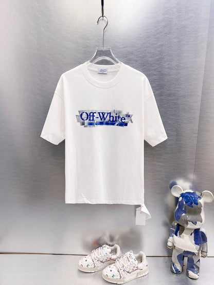 Off white Silver streak white Tshirt