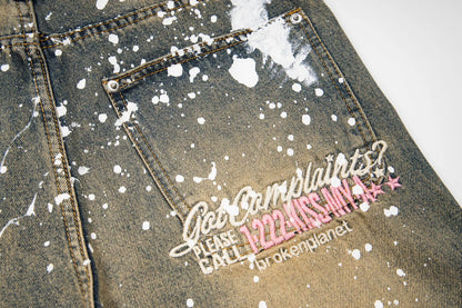 Broken Panet Pant Print denim jeans