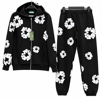 DENIM TEARS FULL ZIP BLACK SET