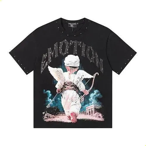 Mixed Emotion iron diamond black Tshirt