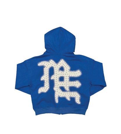 Mixed Emotion Blue "End" Rhinestone Hoodie