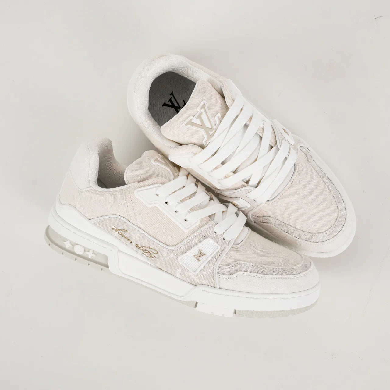 Louis Vuitton trainer creamy