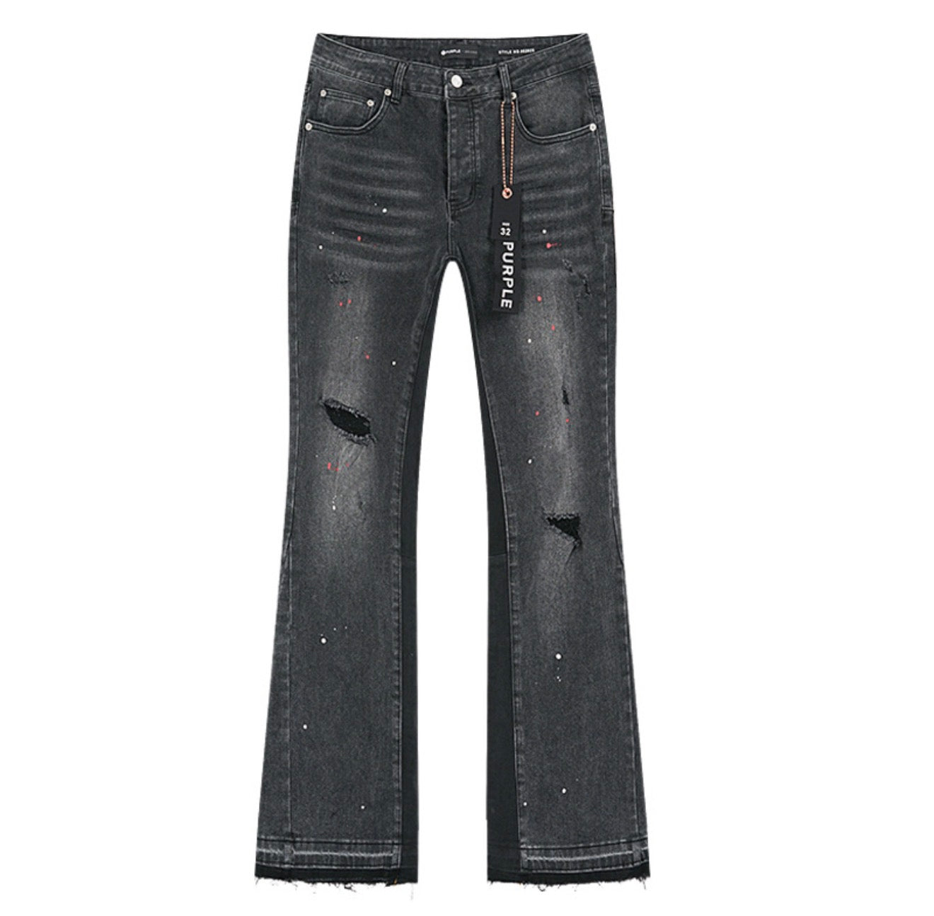 Purple Jeans black Flared PU178
