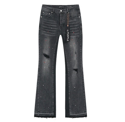 Purple Jeans black Flared PU178