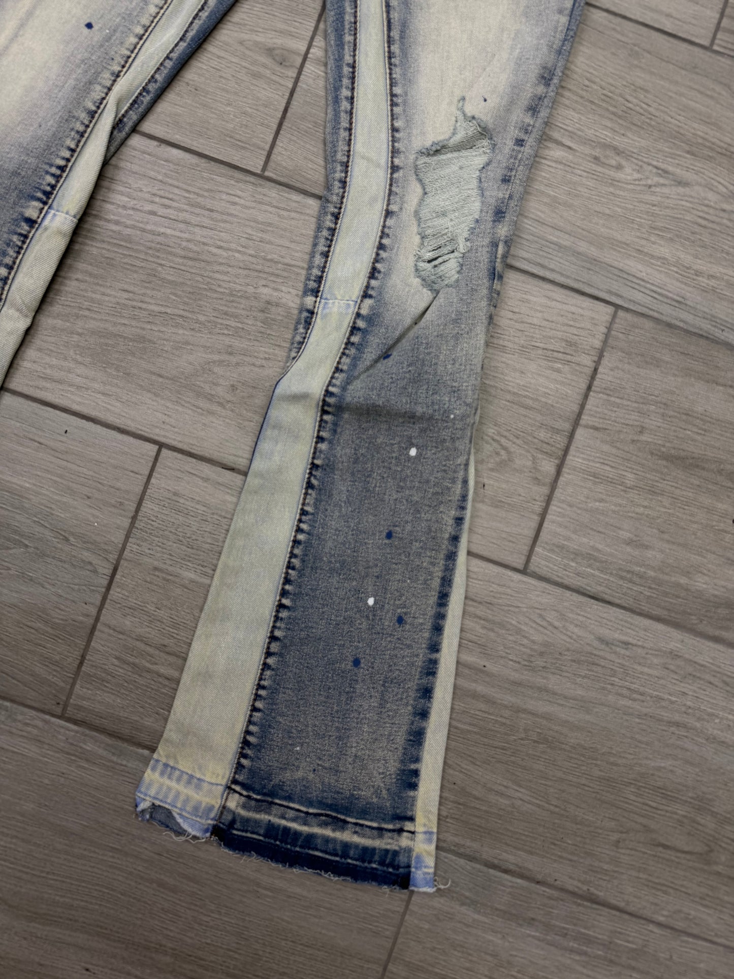 PURPLE FLARED JEANS PE63617
