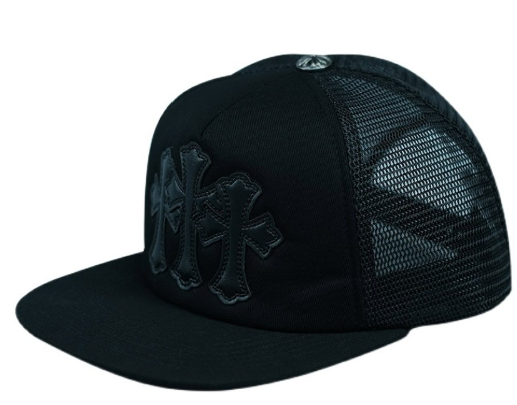 CHROMEHEARTS CEMENTERY TRUCKER HAT ALL BLACK