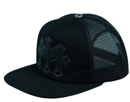 CHROMEHEARTS CEMENTERY TRUCKER HAT ALL BLACK