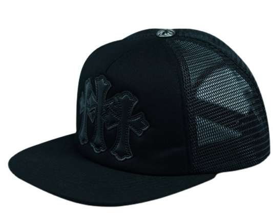 CHROMEHEARTS CEMENTERY TRUCKER HAT ALL BLACK