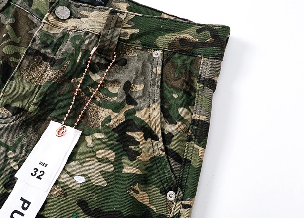 Purple pant camo Flared Pu727