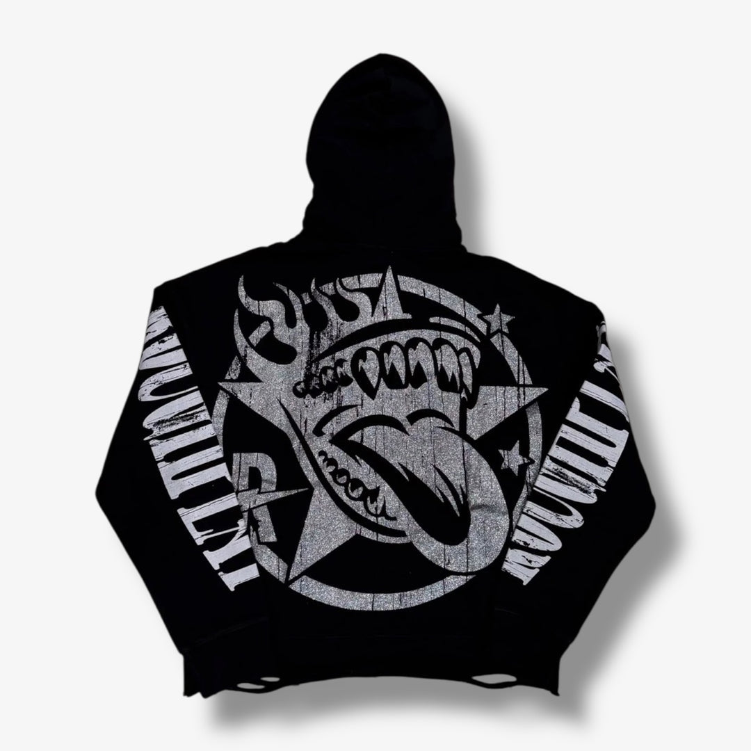 Rough Play SKULL IN CAR HOODIE (BLK)