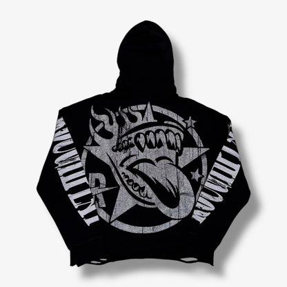 Rough Play SKULL IN CAR HOODIE (BLK)