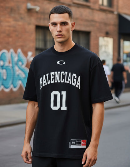 BALENCIAGA BASKETBALL JERSEY BLACK