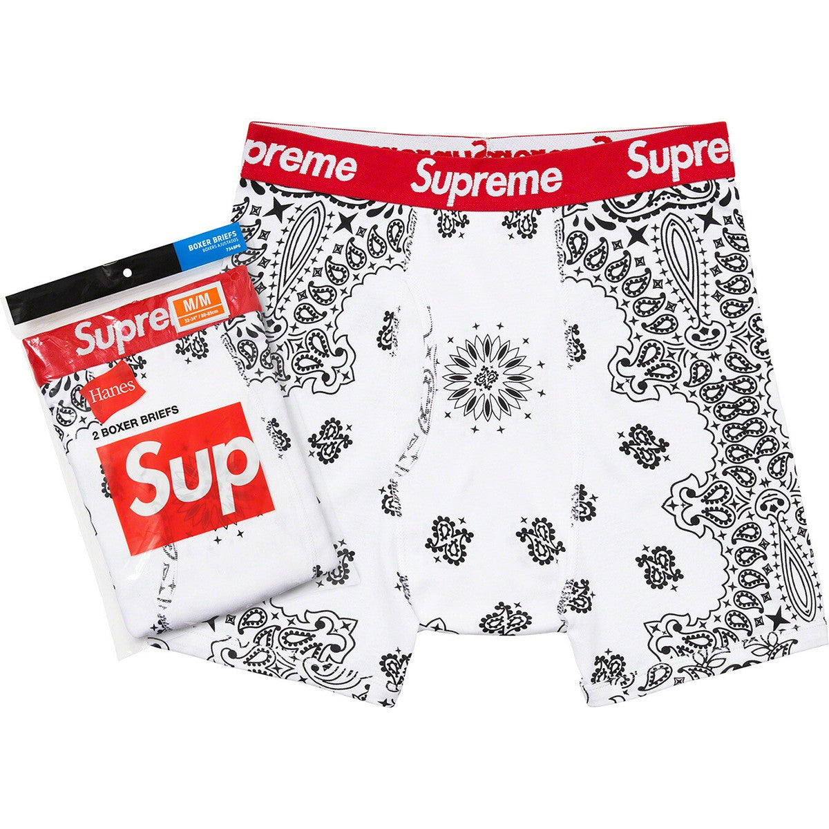 SUPREME X HANES BANDANA BRIEF BÓXER 2PACK