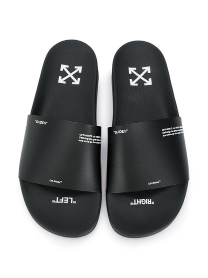Off White Sliders Towel Black
