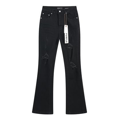 PURPLE FLARED JEANS BLACK PU6014