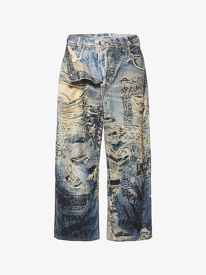 Acne Studios
Wide-Leg Printed Jeans Blue