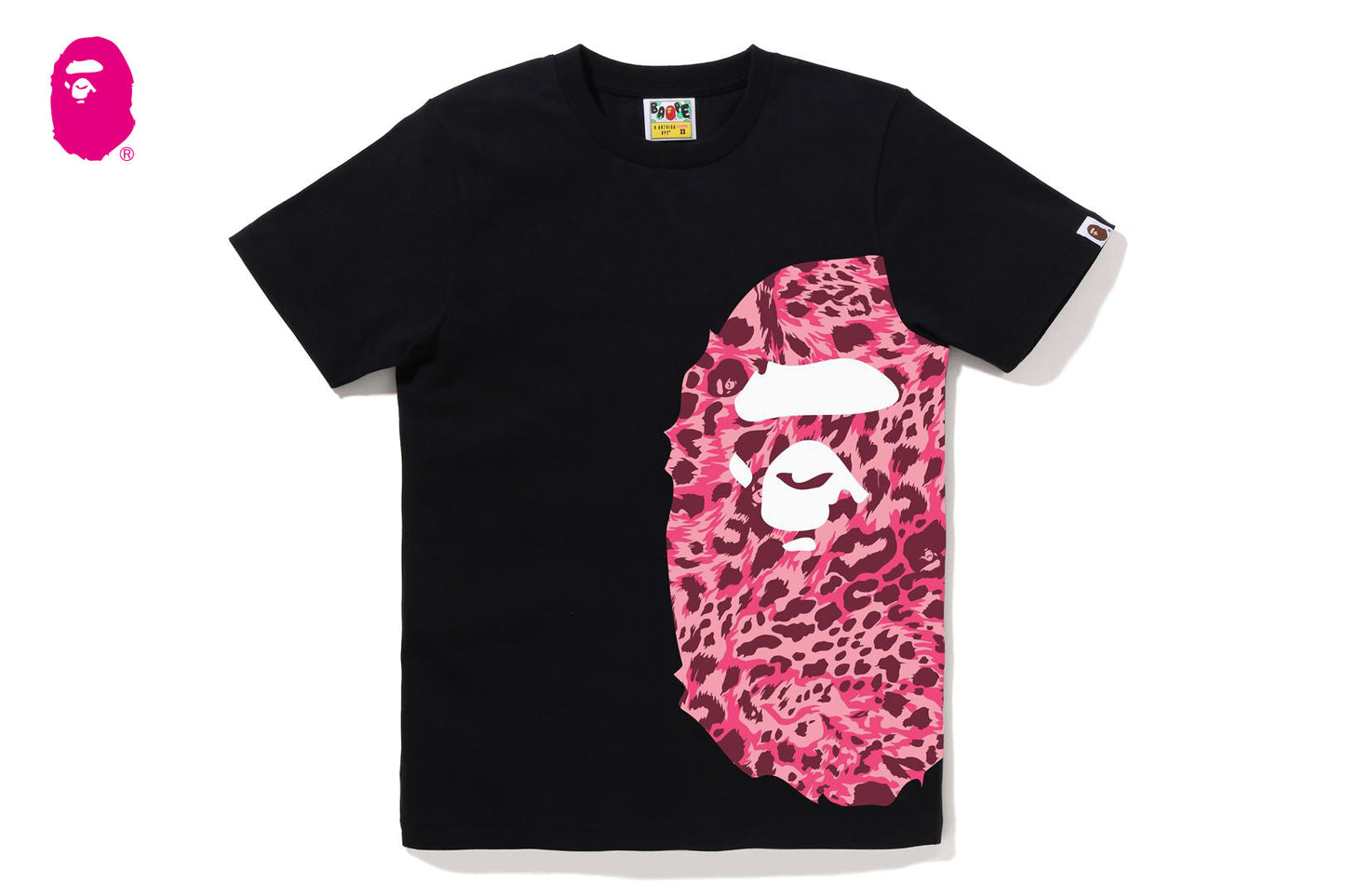 BAPE WILD LEOPARD PATTERN SIDE BIG APE HEAD TEE