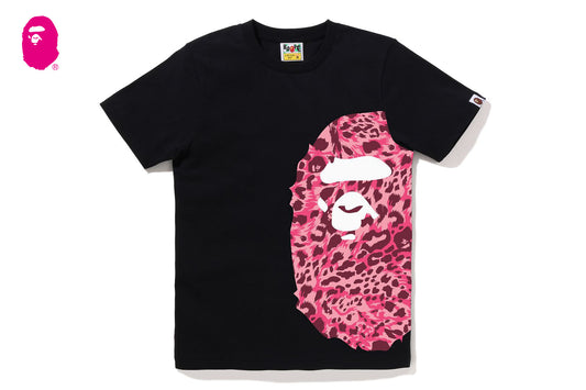 BAPE WILD LEOPARD PATTERN SIDE BIG APE HEAD TEE